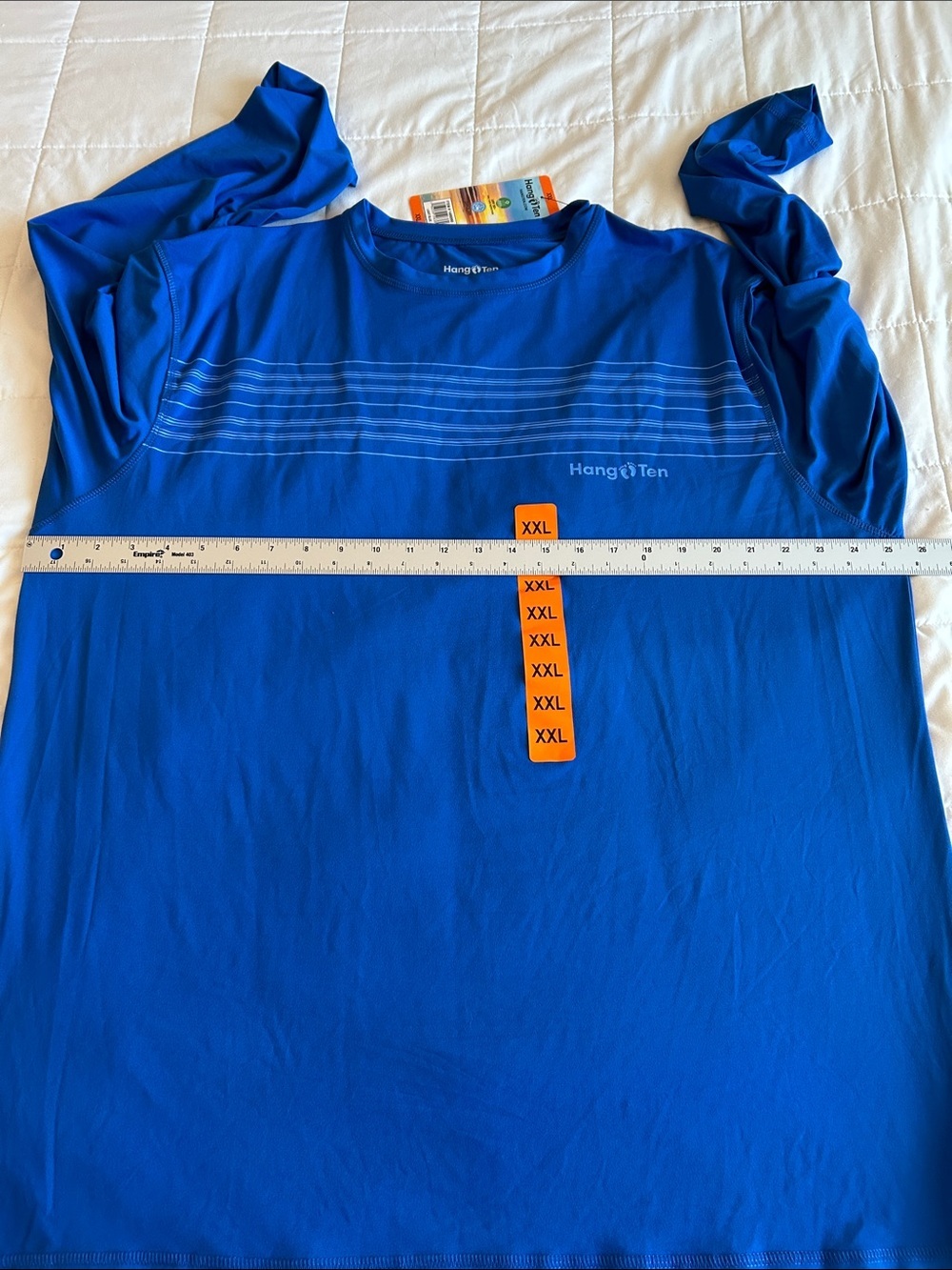NWT Hang Ten Men's Long-Sleeve Performance Tee in Royal Blue XXL - Picture 6 of 7